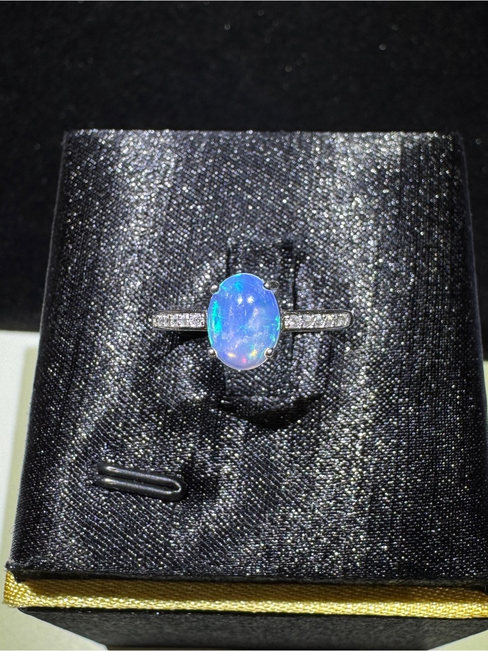 S925 Opal Silver Ring Adjustable Size 5-10
